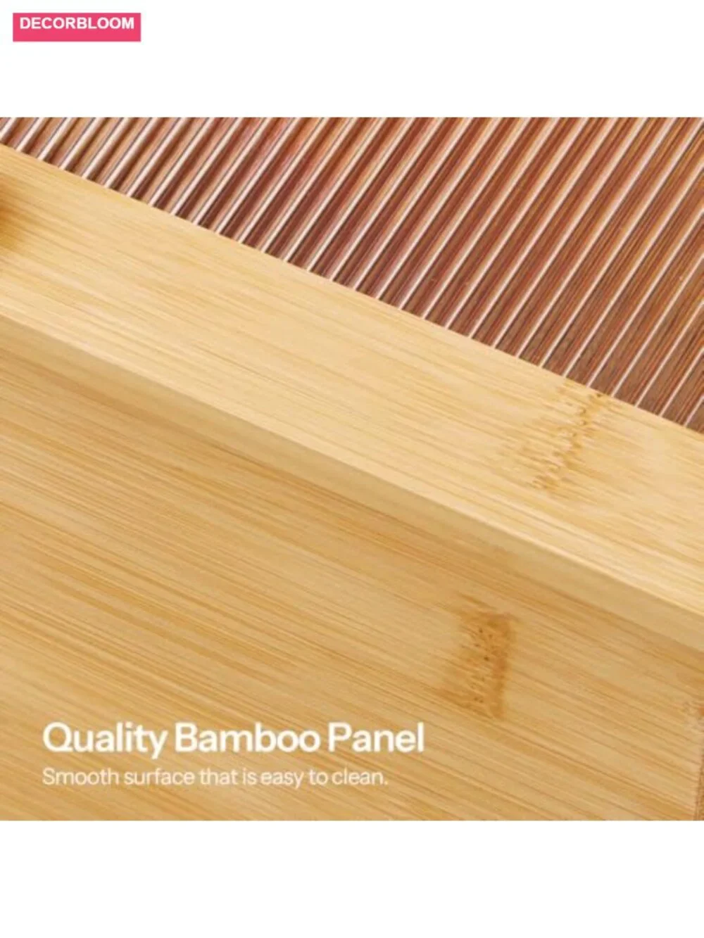 Large Bamboo Bread Box with Acrylic Window, Multipurpose Kitchen Storage